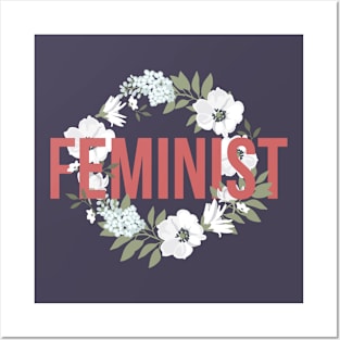 Floral Feminist Shirt Posters and Art